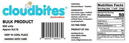 Cloudbites | Toasters | Bulk Box x 500 units | Individually wrapped