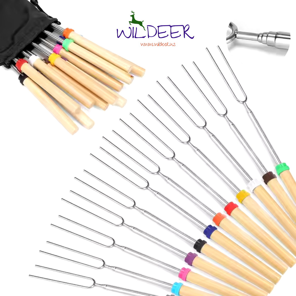 COMBO | Cloudbites Toasters x 50 + Extendable Roasting Sticks x 8