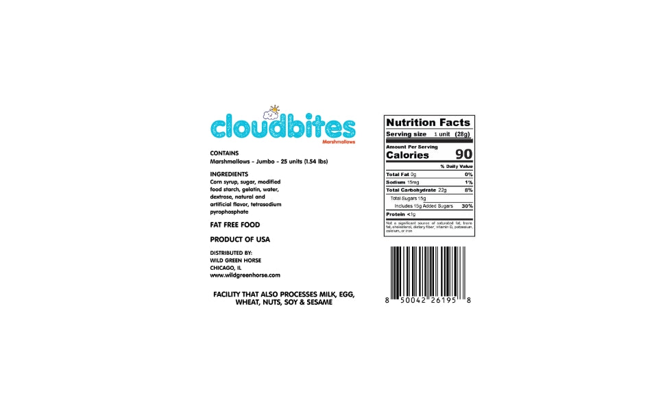 Cloudbites Jumbo | Bag x 25 units | Individually Wrapped