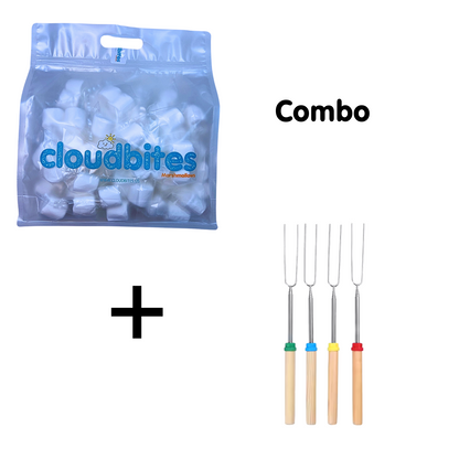 COMBO | Cloudbites Cylinder x 50 sets + Extendable Roasting Sticks x 4