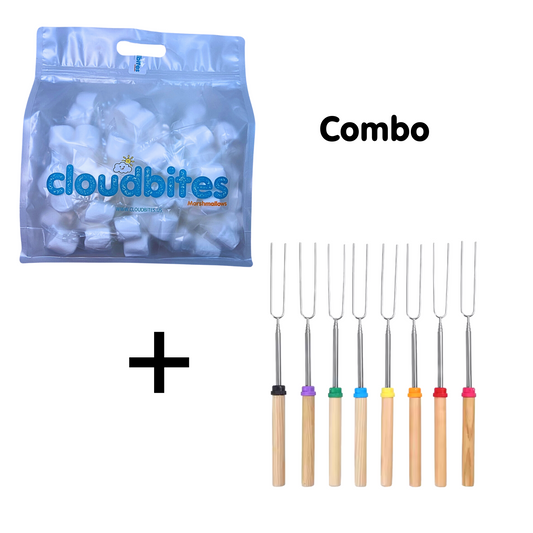 COMBO | Cloudbites Cylinder x 50 sets + Extendable Roasting Sticks x 8