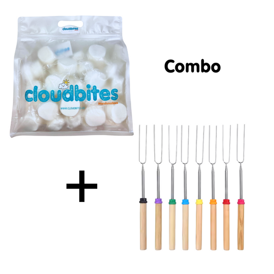 COMBO | Cloudbites Toasters x 50 + Extendable Roasting Sticks x 8